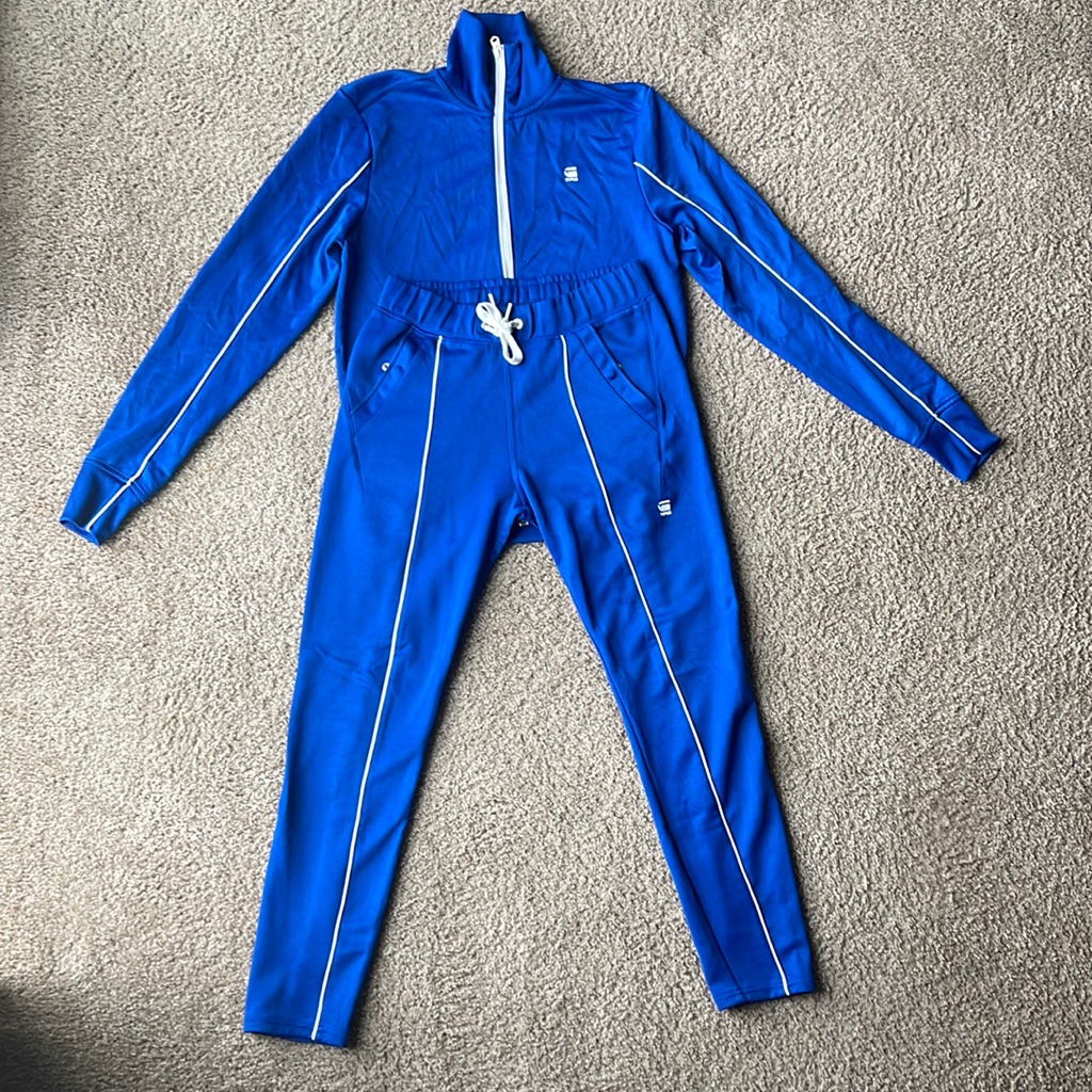 Mens G Star Raw Slim Fit Royal Blue Sweatsuit